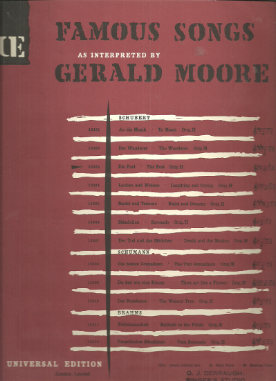Picture of The Walnut Tree (Der Nussbaum), Franz Schubert, arr. Gerald Moore, med-high voice