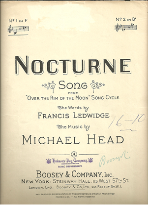 Picture of Nocturne, from "Over the Rim of the Moon", Michael Head, low voice solo