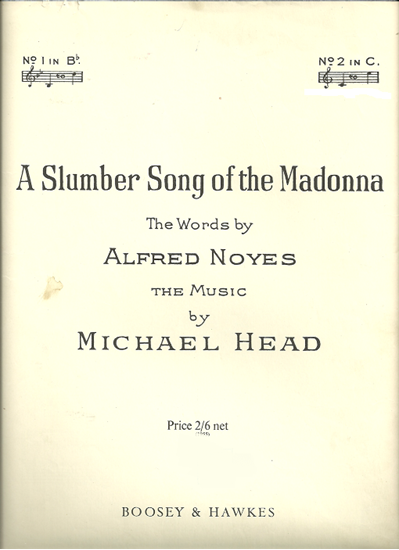 Picture of Slumber Song of the Madonna(A), Michael Head, low voice sheet music