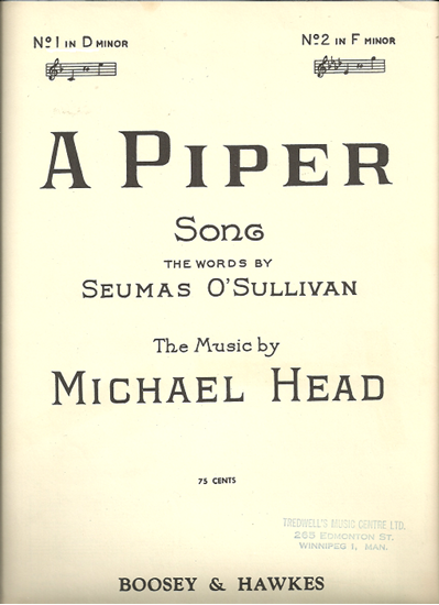 Picture of Piper(A), Michael Head, low voice sheet music