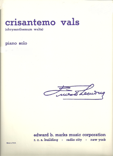 Picture of Crisantemo vals, Chrysanthemum Waltz, Ernesto Lecuona, piano solo sheet music