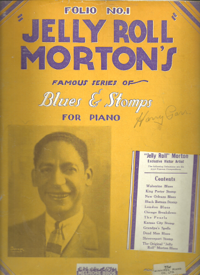 Picture of Jelly Roll Morton's Famous Series of Blues & Stomps Folio No. 1, advanced piano solos, sheet music folio