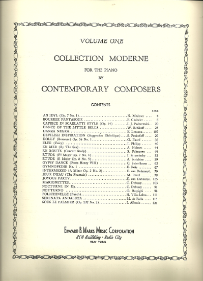 Tredwells-Music.com|collection-moderne-volume-1