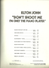 Picture of Elton John, Don't Shoot Me I'm Only the Piano Player, sheet music songbook