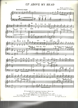 Picture of Up Above My Head, Sister Rosetta Tharpe, recorded by Al Hirt, sheet music