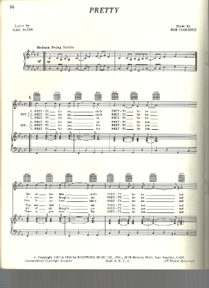 Picture of Pretty, Gail Allen & Bob Florence, sheet music