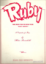 Picture of Ruby, from movie "Ruby Gentry", Heinz Roemheld, transcr. Lou Singer
