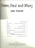 Picture of Peter Paul and Mary, On Tour, piano/ vocal/ guitar, sheet music songbook