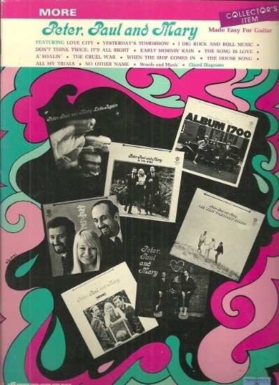 Picture of More Peter Paul and Mary, easy guitar folio, sheet music songbook