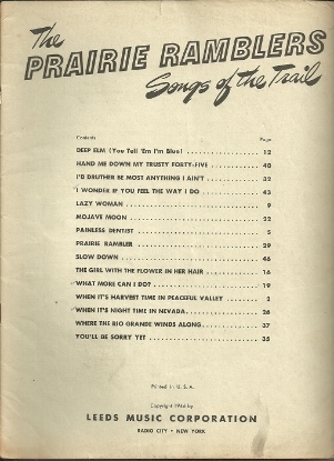 Picture of Prairie Ramblers, Songs of the Trail