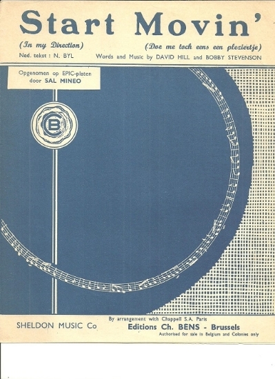Picture of Start Movin'(In My Direction), David Hill & Bobby Stevenson, recorded by Sal Mineo