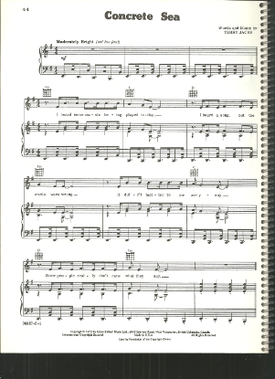 Picture of Concrete Sea, Terry Jacks, sheet music