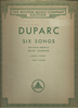 Picture of Henri Duparc, Six Songs, high voice