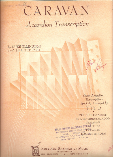 Picture of Caravan, Duke Ellington & Juan Tizol, arr. by Tito, accordion solo sheet music