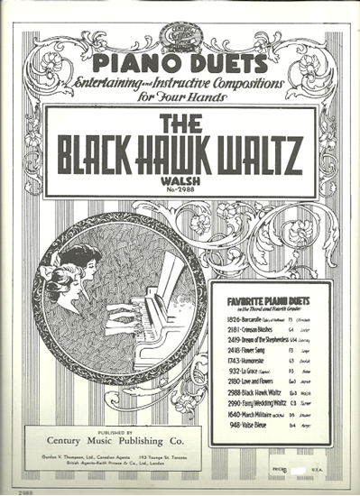 Picture of The Black Hawk Waltz, Mary E. Walsh, arr. Calvin Grooms, piano duet 