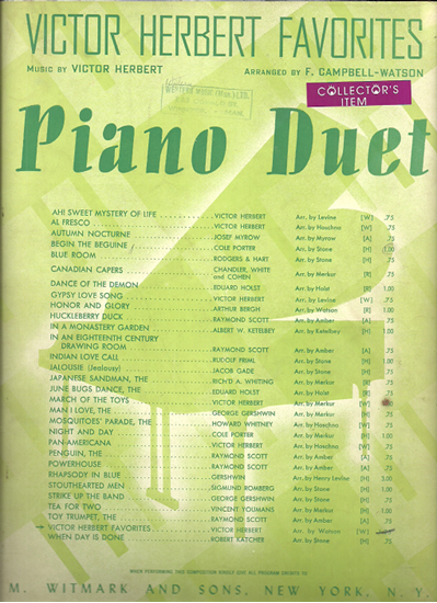 Picture of Victor Herbert Favorites, arr. F. Campbell-Watson, piano duet