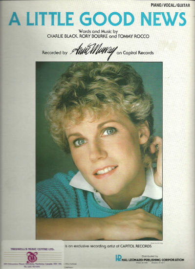 Picture of A Little Good News, Charlie Black/ Rory Bourke/ Tommy Rocco, recorded by Anne Murray, sheet music