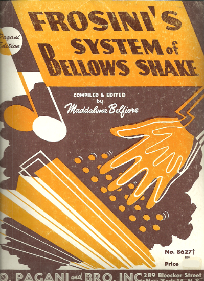 Picture of Frosini's System of Bellows Shake, ed. Maddalena Belfiore, accordion sheet music folio