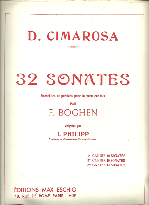 Picture of Domenico Cimarosa, 32 Sonatas (Complete in 3 Volumes), ed. Isador Philipp
