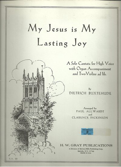 Picture of My Jesus is My Lasting Joy, Dietrich Buxtehude, high voice, two violins & keyboard
