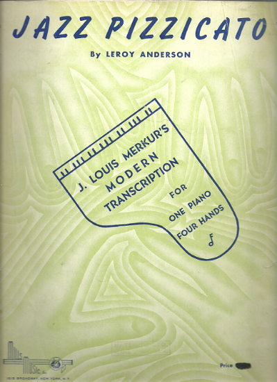 Picture of Jazz Pizzicato, Leroy Anderson, arr. J. Louis Merkur, piano duet sheet music