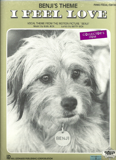 Picture of I Feel Love (Benji's Theme), from movie "Benji", Euel & Betty Box, piano/ vocal sheet music
