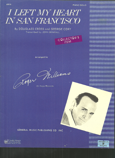 Picture of I Left My Heart in San Francisco, Douglass Cross & George Cory, stylized by Roger Williams, transcribed by John Brimhall, piano solo sheet music