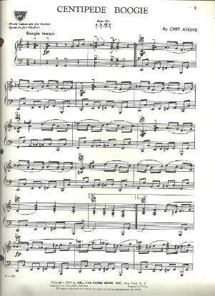 Picture of Centipede Boogie, written & recorded by Chet Atkins, piano/guitar solo, sheet music
