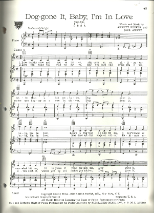 Picture of Dog-Gone It Baby I'm In Love, Arnett Keefer & Jack Amway, recorded by Carl Smith, sheet music