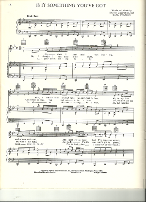 Picture of Is It Something You've Got, Barry Despenza & Carl Wolfolk, recorded by Tyrone Davis, sheet music