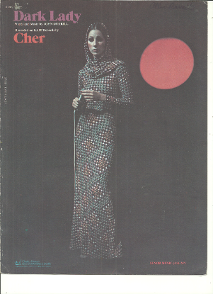 Picture of Dark Lady, John Durrill, recorded by Cher, sheet music