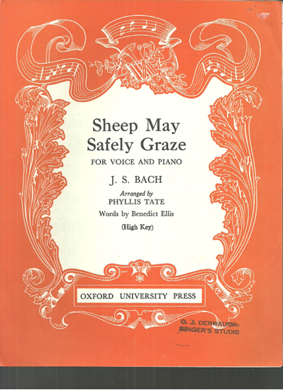 Picture of Sheep May Safely Graze, J. S. Bach, high voice solo