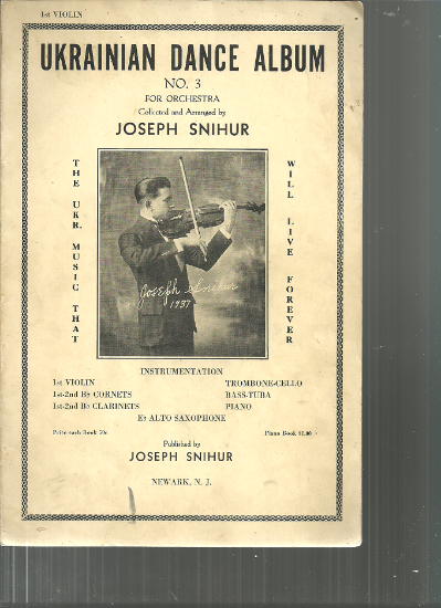 Picture of Ukrainian Dance Album No. 3, Joseph Snihur, violin sheet music folio