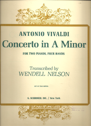 Picture of Antonio Vivaldi, Concerto in a minor, transcr. Wendell Nelson for piano duo, sheet music folio