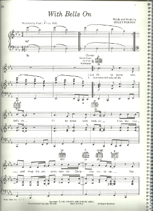 Picture of With Bells On, Dolly Parton, recorded by Dolly & Kenny Rogers, sheet music