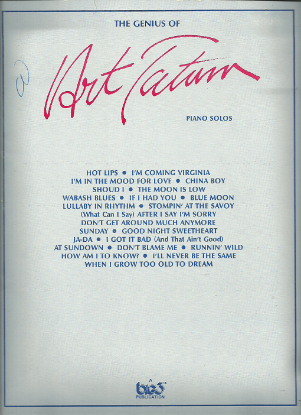 Picture of The Genius of Art Tatum, piano solos, sheet music folio