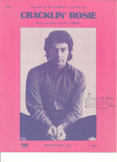 Picture of Cracklin' Rosie, composed & recorded by Neil Diamond, sheet music