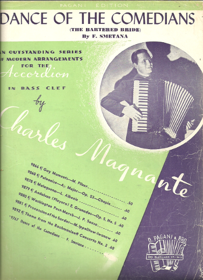 Picture of Dance of the Comedians, from "The Bartered Bride", B. Smetana, arr. for accordion solo by Charles Magnante, sheet music