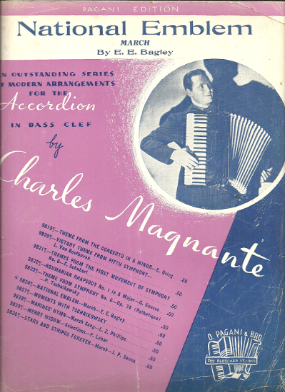 Picture of National Emblem (March), E. E. Bagley, arr. by Charles Magnante, accordion solo sheet music