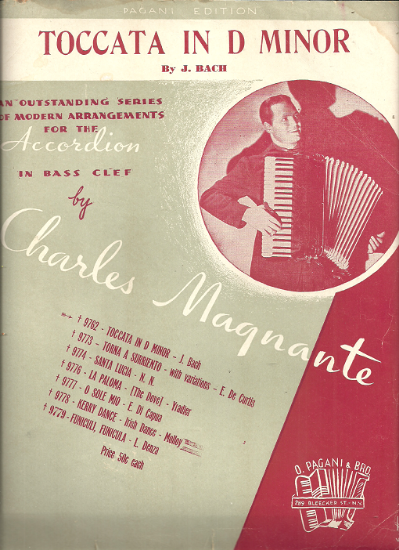 Picture of Toccata in d minor, J. S. Bach, arr. Charles Magnante, accordion solo sheet music