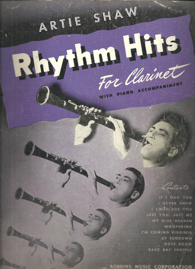 Picture of Artie Shaw Rhythm Hits, clarinet sheet music folio