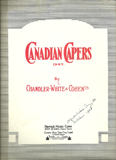 Picture of Canadian Capers, Gus Chandler, Bert White & Henry Cohen, piano solo sheet music