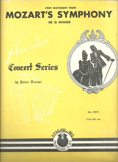 Picture of Mozart Symphony in g minor (1st Mvmnt), Pietro Frosini, accordion solo sheet music