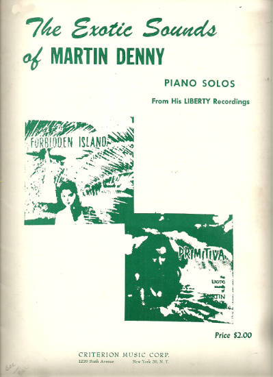 Picture of The Exotic Sounds of Martin Denny, piano solo sheet music folio