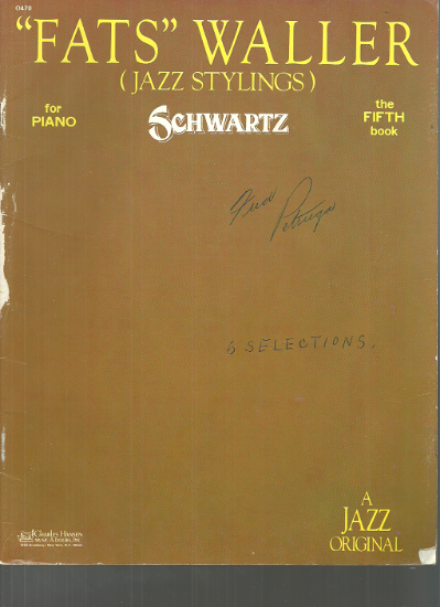 Picture of Fats Waller Jazz Stylings, piano solo, sheet music folio