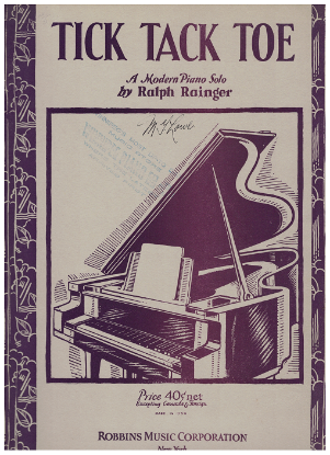 Picture of Tick Tack Toe, Ralph Rainger, piano solo sheet music