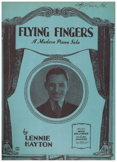 Picture of Flying Fingers, Lennie Hayton, piano solo novelty, sheet music