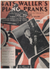 Picture of Fats Waller's Piano Pranks, piano solo, sheet music folio
