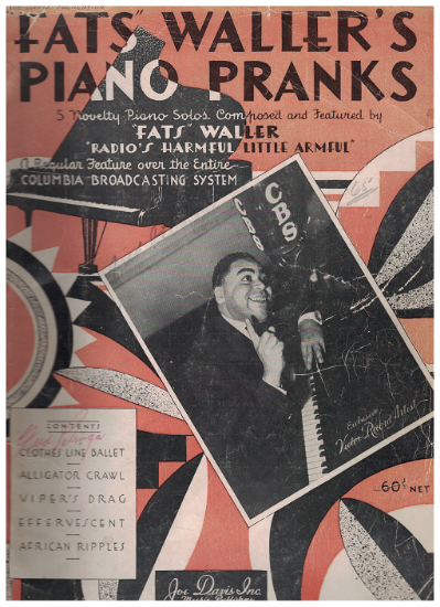 Picture of Fats Waller's Piano Pranks, piano solo, sheet music folio
