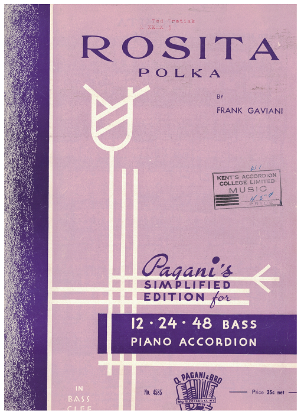 Picture of Rosita Polka, Frank Gaviani, accordion solo sheet music